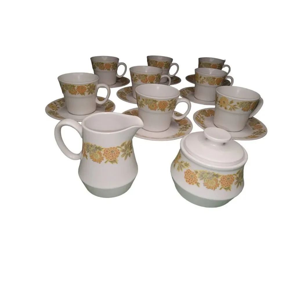 Noritake Progression China Sunny Side 18 Piece Complete Tea Coffee Set